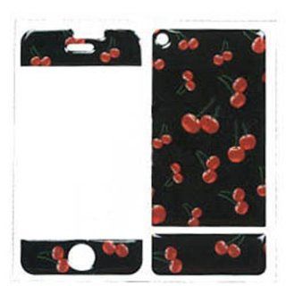 Hard Plastic Snap on Cover Fits Apple iPhone Black Cherries Bubble Sticker AT&T (does NOT fit Apple iPhone 3G/3GS or iPhone 4/4S or iPhone 5/5S/5C) Cell Phones & Accessories