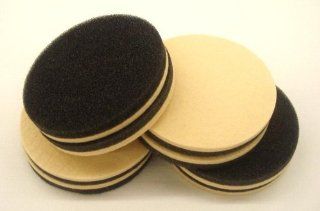 Double Sided Felt and Foam Buffing and Applicator Pads   4 1/2" Dia, Pack of 4: Automotive