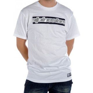 Alpinestars Rectangle Crop Men's Short Sleeve Casual Wear T Shirt/Tee   White/Black / 2X Large Automotive