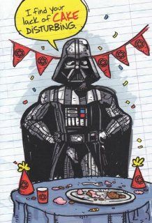 Greeting Card Birthday Star Wars Humor "I Find Your Lack of Cake Disturbing" Health & Personal Care