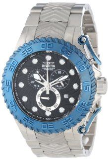 Invicta Men's 12942 Pro Diver Chronograph Black Textured Dial Stainless Steel Watch Invicta Watches