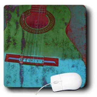 mp_29324_1 Patricia Sanders Creations   Green and Aqua Guitar Musical Instruments   Mouse Pads: Computers & Accessories