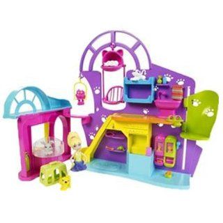 Mattel Polly Pocket Girls Playtime Doll Pet Animal Shop Salon Set: Toys & Games
