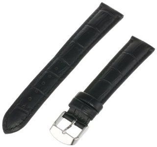Hadley Roma Men's MSM898RA 180 18 mm Black Alligator Grain Leather Watch Strap at  Men's Watch store.