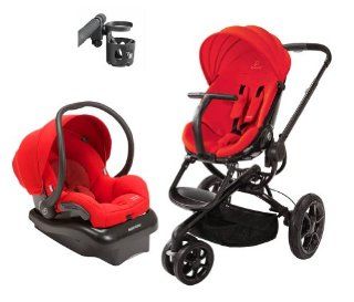 Quinny Travel System: Moodd Stroller & Maxi Cosi Mico AP Car Seat, RED, with Cup Holder and HABA Mobile : Infant Car Seat Stroller Travel Systems : Baby