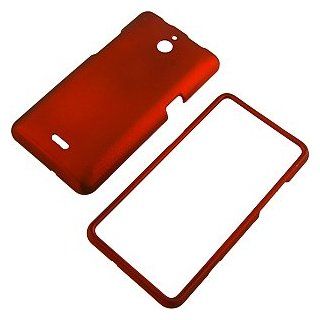 Red Rubberized Protector Case for Huawei Ascend Plus H881C: Cell Phones & Accessories
