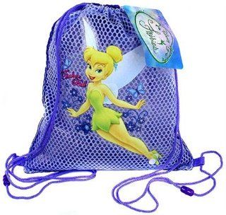 Small Purple Tinkerbell Drawstring Backpack   Tinkerbell Drawstring Bag: Toys & Games