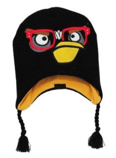 Angry Birds Rovio Black Bird Video Game Kids Boys Pilot Peruvian Laplander Hat: Clothing