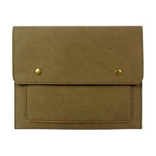 Lavievert Handmade Olive Green Water Resistant Kraft Paper Felt Inner Case Bag Sleeve Protector with 2 Magnetic Buttons for Apple 11" Macbook Air: Computers & Accessories