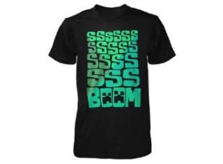 Minecraft SSS BOOM! Youth Tee Black Youth X Large: Fashion T Shirts: Clothing