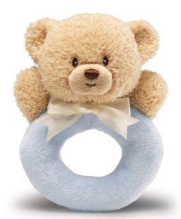 Gund Baby Ring Rattle Blue, Teddy, 6" : Baby