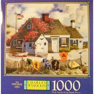 Charles Wysocki Americana Series 1000 Piece Puzzle   Nantucket Flyers: Toys & Games