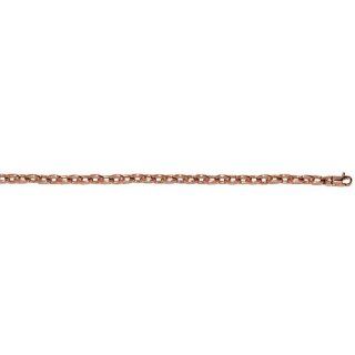 14KT Pink (Rose) Gold 4.7mm Solid Oval Open Link Chain Necklace with Lobster Claw Clasp   18": Jewelry
