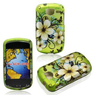 2D Hawaiin Flowers Samsung U380 Brightside Verizon Wireless Case Cover Hard Phone Case Snap on Cover Rubberized Touch Faceplates Cell Phones & Accessories