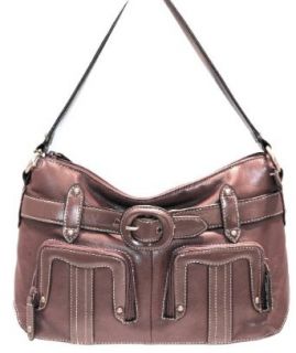 Strada Brown Leather Cargo Style Bag Handbag Purse: Clothing