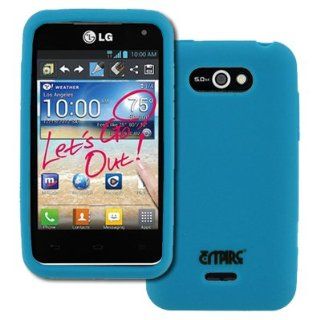 EMPIRE LG Motion 4G MS770 Flexible Silicone Skin Case Cover, Dark Turquoise: Cell Phones & Accessories