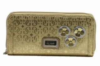 Guess Women's Clutch MX436846 Britton SLG Large Zip Around Wallet (Gold) at  Womens Clothing store