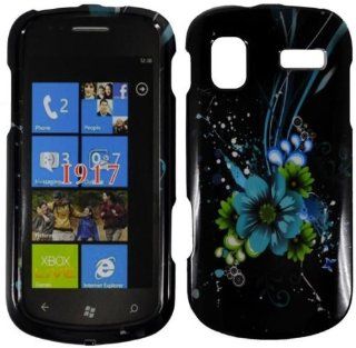 Blue Flower Hard Case Cover for Samsung Focus i917: Cell Phones & Accessories