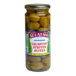 3 Jars Sclafani Jalapeno Stuffed Colossal Martini Olives : Green Olives Produce : Grocery & Gourmet Food