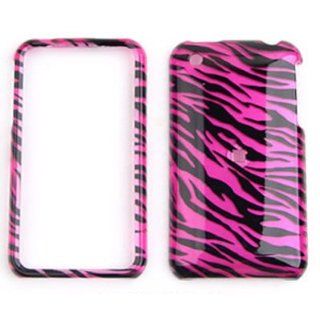 Apple iPhone 3G/3GS   Transparent Design,Hot Pink Zebra  Hard Case/Cover/Faceplate/Snap On/Housing/Protector: Cell Phones & Accessories