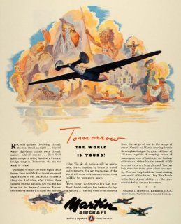1943 Ad Glenn L. Martin Military Aircraft WWII War Production Aviation Airplanes   Original Print Ad  