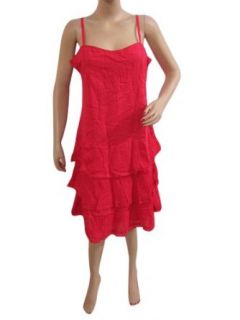 Bohemian Dress Red Embroidered Spaghetti Strap Maxi Dresses for Women at  Womens Clothing store