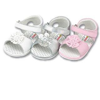 Baby Girls Shoes Patent White Stripe Bow Sandals 1 Shoes