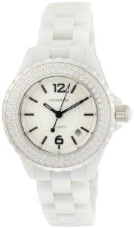 K&BROS Women's 9142 2 C 901 Full Ceramic Stones White Watch: Watches