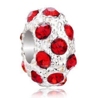 Crystal Silver Plated Charm Spacer Fit Pandora Bead: Clothing
