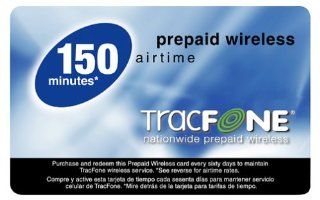 TracFone Prepaid Airtime Card, 150 Minutes for Tracfone Phones: Cell Phones & Accessories