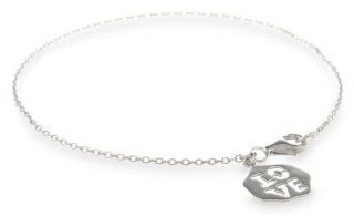 Sterling Silver Love Charm Bracelet, 7.5": Jewelry