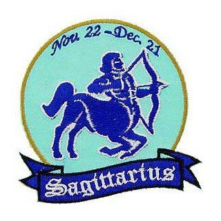 Astrology Zodiac Signs Embroidered Iron on Patch   Astrology Collection   Sagittarius The Archer Centaur Applique: Novelty Baseball Caps: Clothing