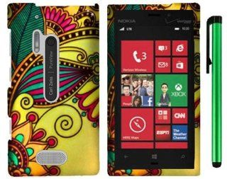 Nokia Lumia 928 (Verizon) Microsoft Windows Phone 8   Antique Totem Premium Beautiful Design Protector Hard Cover Case + 1 of New Assorted Color Metal Stylus Touch Screen Pen  Pencil Holders 