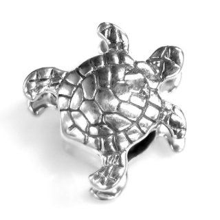 .925 Sterling Silver Sea Turtle Love Ocean Enviorment Protection Bead For European Story Charm Bracelet: Jewelry