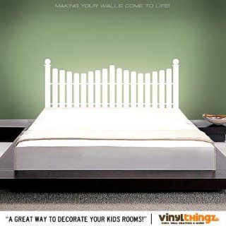 Double/full Bed Picket Fence Headboard Wall Decal (Twin Size) Wall Decals Home Wall Stcker Decals Decor Bedroom Vinyl Romoveralble 909: Everything Else