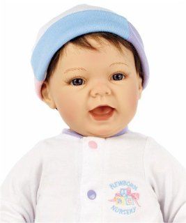 Lee Middleton Newborn Nursery Sweet Baby Brown Hair/Blue Eyes #930: Toys & Games
