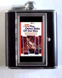 Arthur C. Clarke Sci Fi Pulp Whiskey and Beverage Flask, ID Holder, Cigarette Case: Holds 5oz Great for the Sports Stadium!: Alcohol And Spirits Flasks: Kitchen & Dining