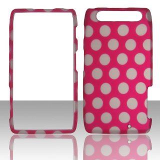 2D Dots on Pink Motorola Droid RAZR 4G XT912 Cases Cover Hard Case Snap on Rubberized Touch Case Cover Faceplates: Cell Phones & Accessories