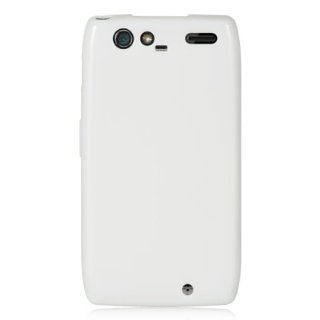 VMG For Motorola Droid RAZR MAXX XT913 XT916 Cell Phone TPU Firm Rubber Gel Skin Case Cover   White Solid Color: Cell Phones & Accessories