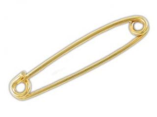 C938 Safety Pin Gold Collar Bar: Clothing