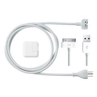 Bundle 4 items: Adapter/USB Cable/Power Cable/Wiper   Genuine Apple 10W USB Power Charger Adapter with Duck Head for iPad, iPhone, iPod (A1357)   Bundle with Apple Dock Connector to USB Cable (MA591G) + 6 Feet AC Extension Power Cable (922 5463) + PortaCel
