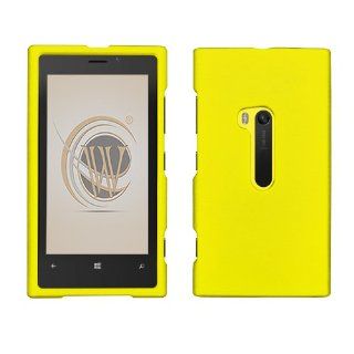 Yellow Rubberized Snap On Protector Case for Nokia Lumia 920: Cell Phones & Accessories
