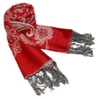 4 Ply Pashmina Silk Cashmere Wedding Dress Long Heavy Shawl Wrap Scarf Red Black Cream at  Womens Clothing store