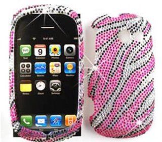 Samsung Flight 2 A927 Full Diamond Crystal, Pink Zebra Print Hard Case/Cover/Faceplate/Snap On/Housing/Protector Cell Phones & Accessories