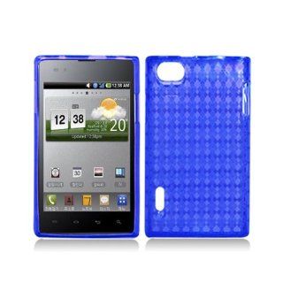 Clear Blue Flex Cover Case for LG Intuition VS950 Optimus Vu P895: Cell Phones & Accessories