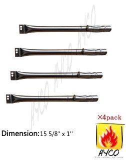 18501 (4 pack) Replacement Straight Stainless Steel Burner for Mcm, BBQ Brinkmann, Uniflame, Lowes Model Grills  Patio, Lawn & Garden