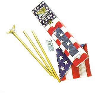 Olympus Flag & Banner RK7111NOB Deluxe 6 Foot House Mount Pole with United States Flag Set : Sectional Flag Pole : Patio, Lawn & Garden