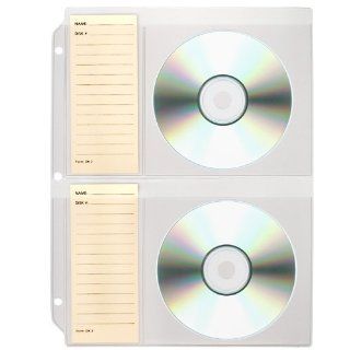StoreSMART   Binder Page for 2 CDs & Cards   10 Pack   For 3 Ring Binders   Clear Plastic   R931FD 10 : Office Storage Supplies : Office Products