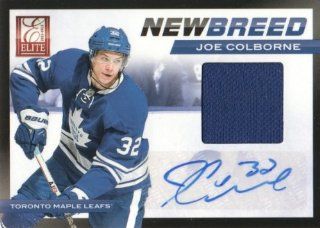 2011 12 Panini Elite Hockey New Breed Materials Autograph #13 Joe Colborne #'d 14/50 Toronto Maple Leafs NHL Memorabilia Trading Card Sports Collectibles