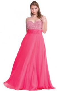 Meier Women's Plus Size Strapless Embellished Ball Gown in Watermelon at  Womens Clothing store